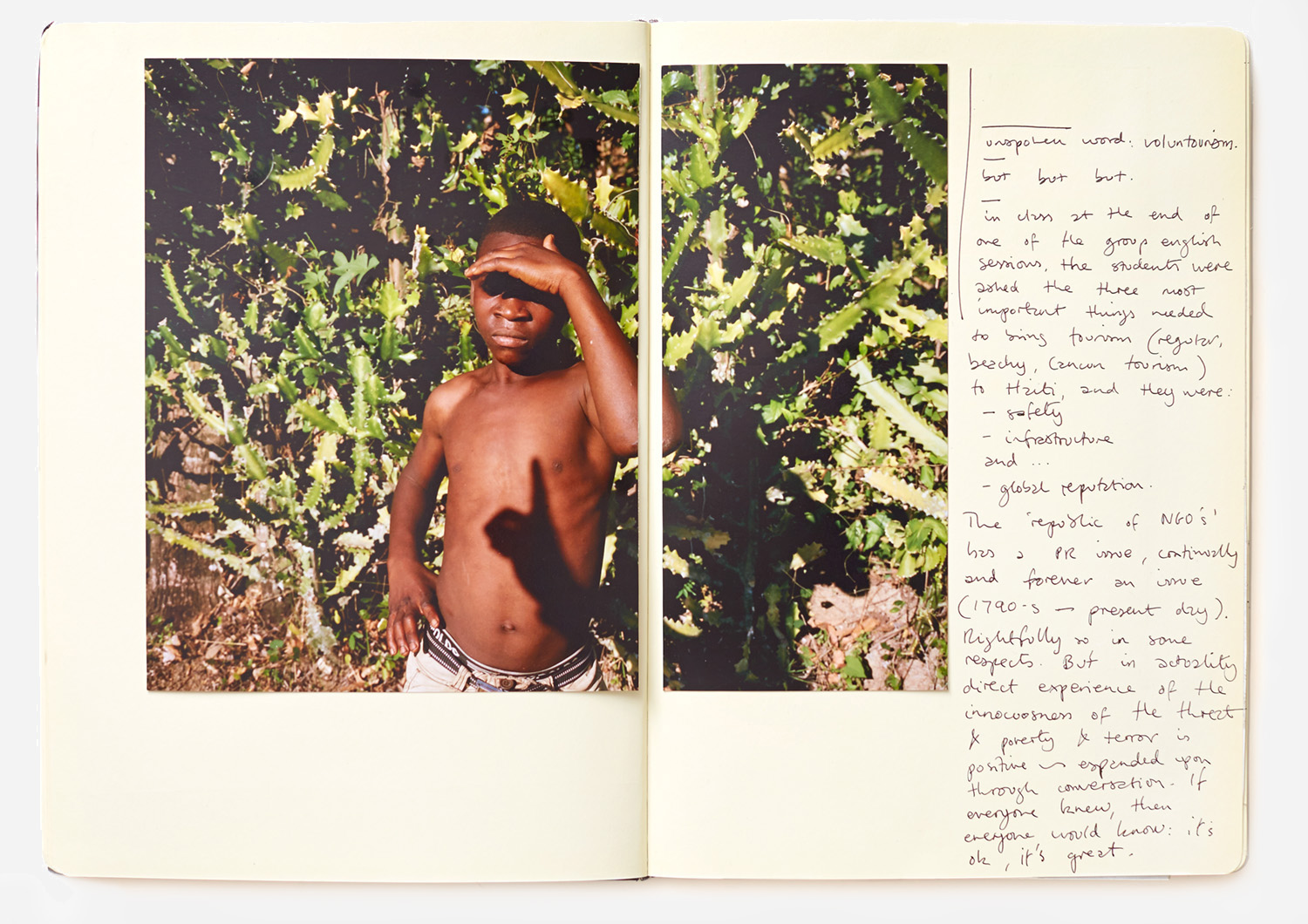 a notebook from a trip to haiti a while ago