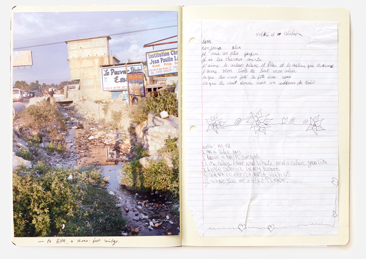 a notebook from a trip to haiti a while ago