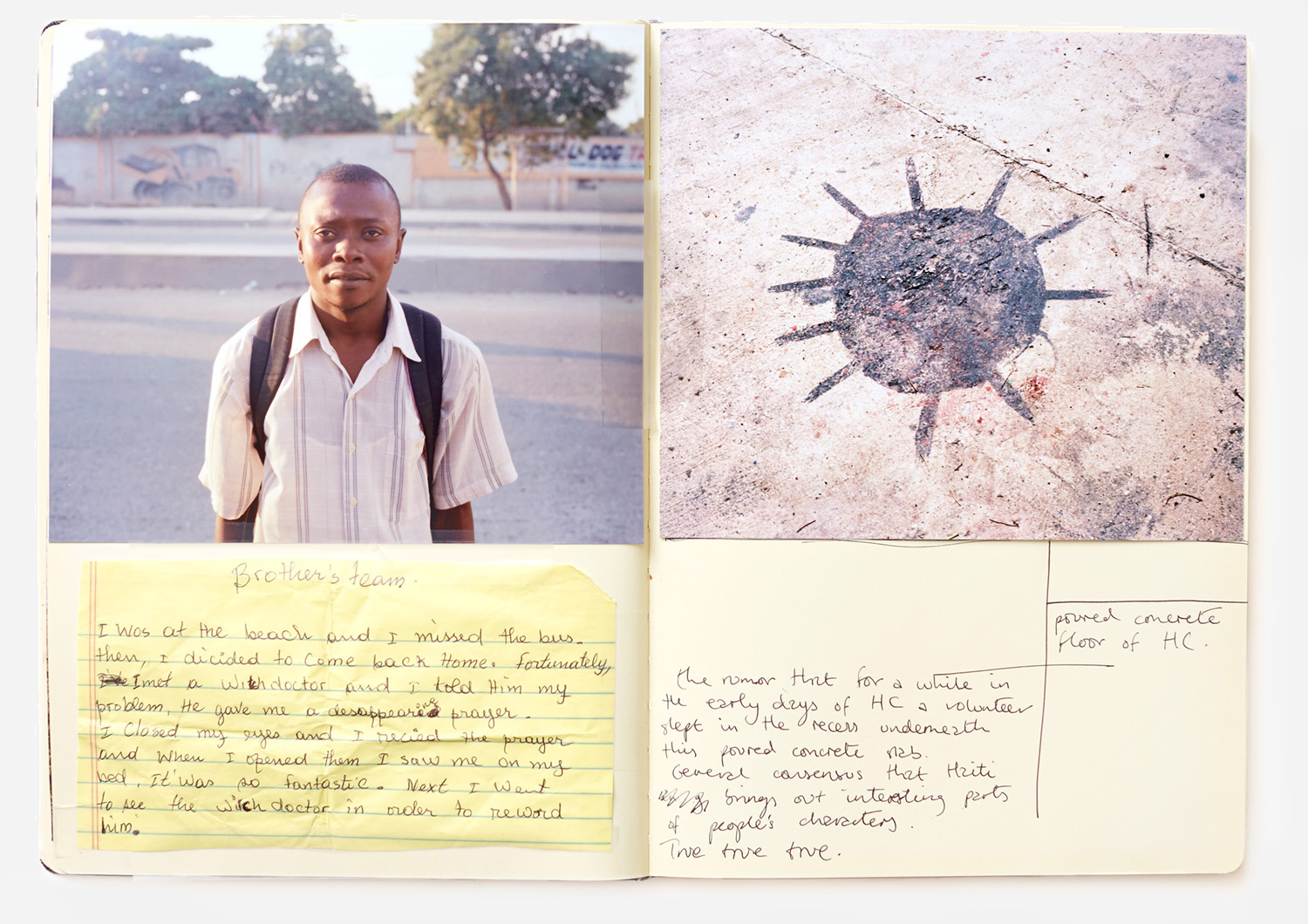 a notebook from a trip to haiti a while ago