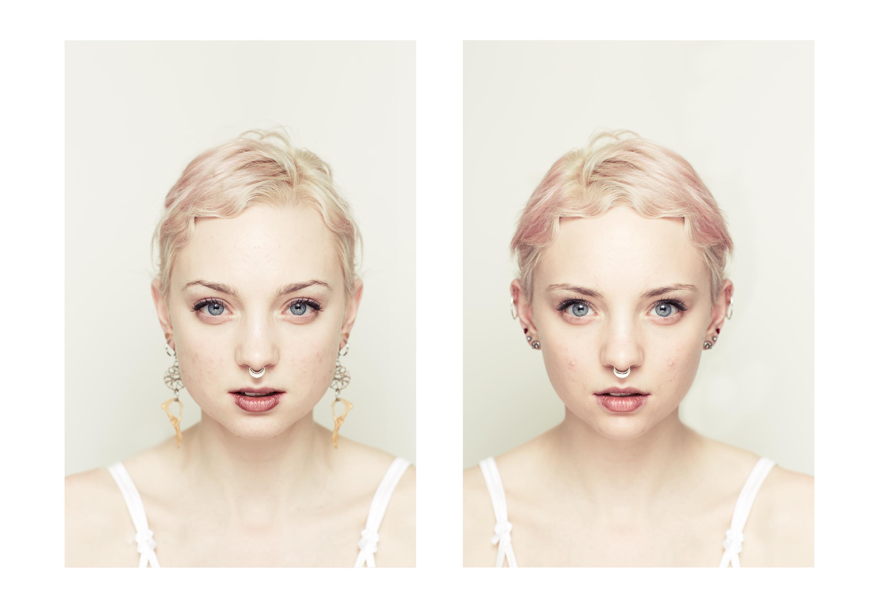 The Two Sides of One Person's Face, turned into one person