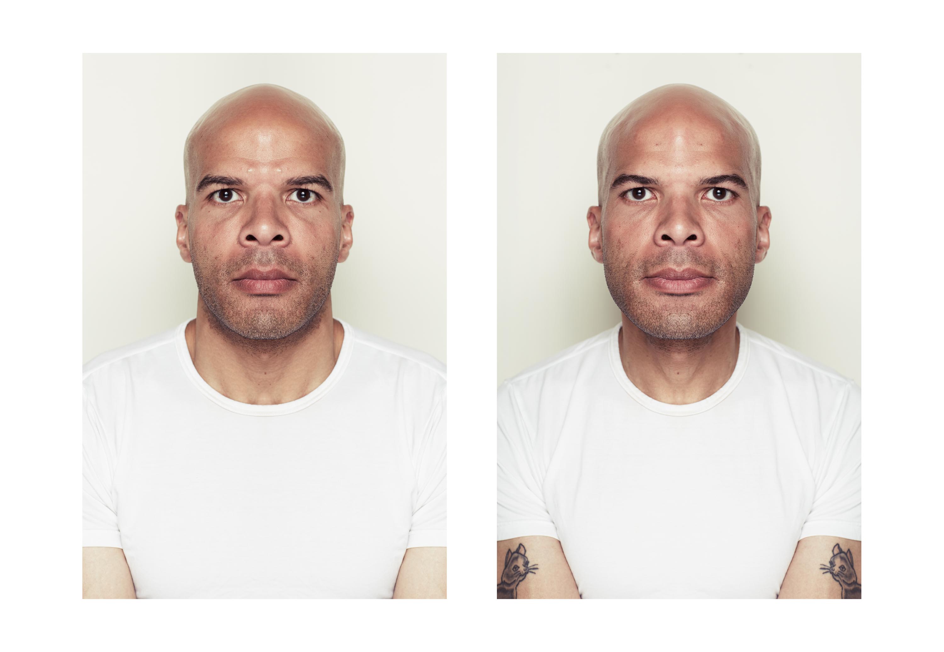 The Two Sides of One Person's Face, turned into one person