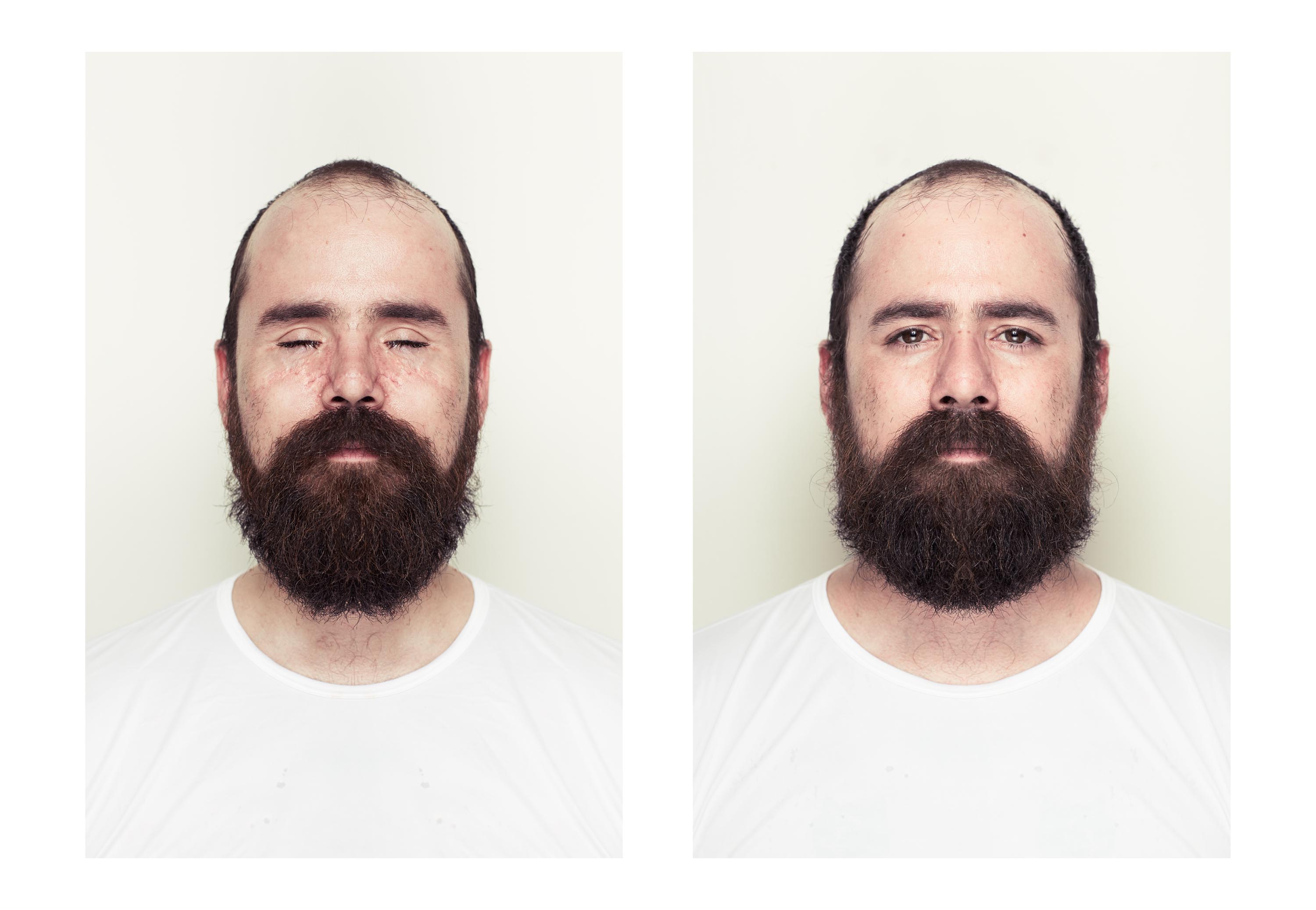 The Two Sides of One Person's Face, turned into one person