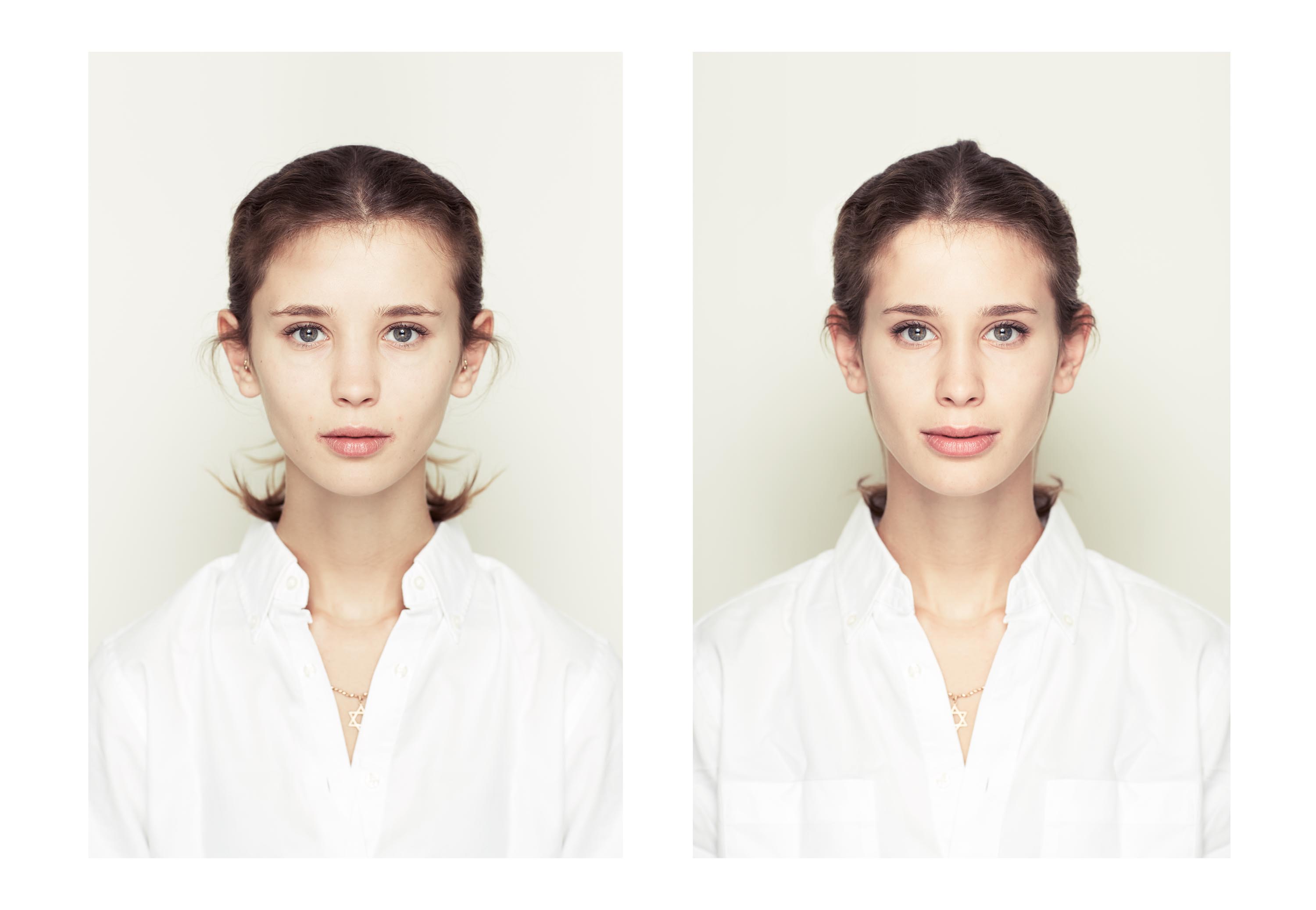 The Two Sides of One Person's Face, turned into one person