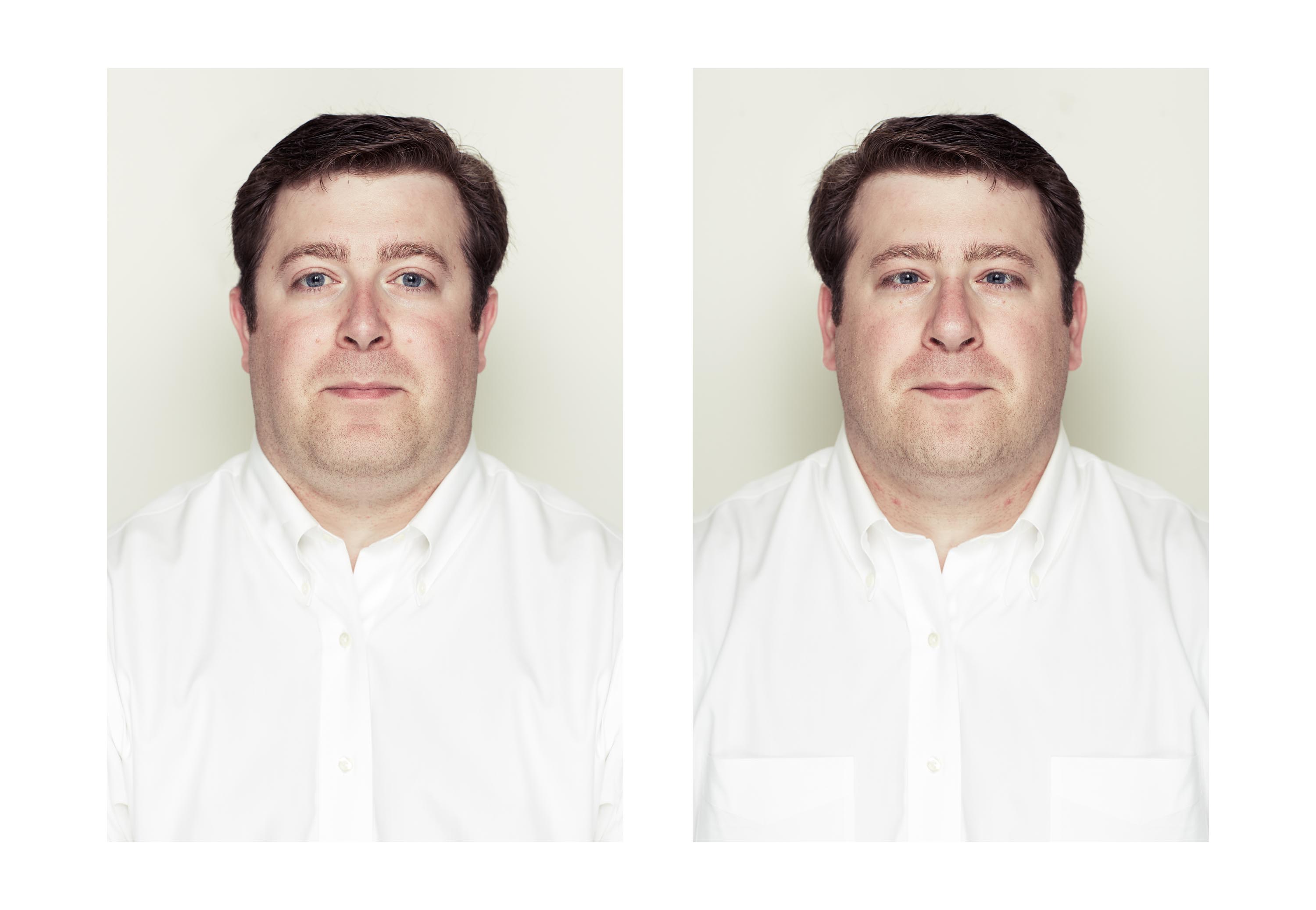 The Two Sides of One Person's Face, turned into one person