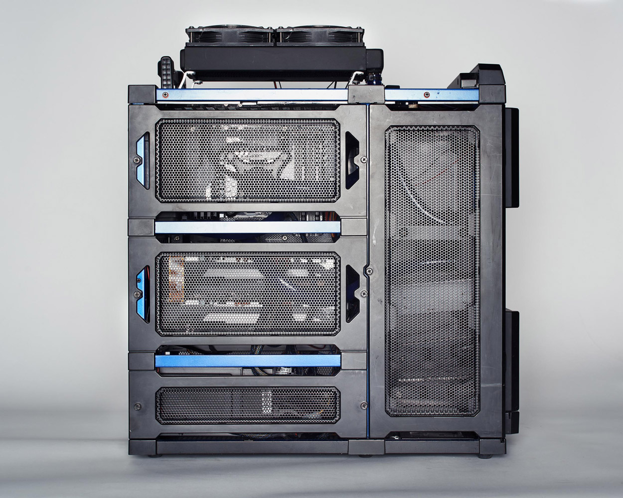 customized computer cases at a LAN party outside Philadelphia