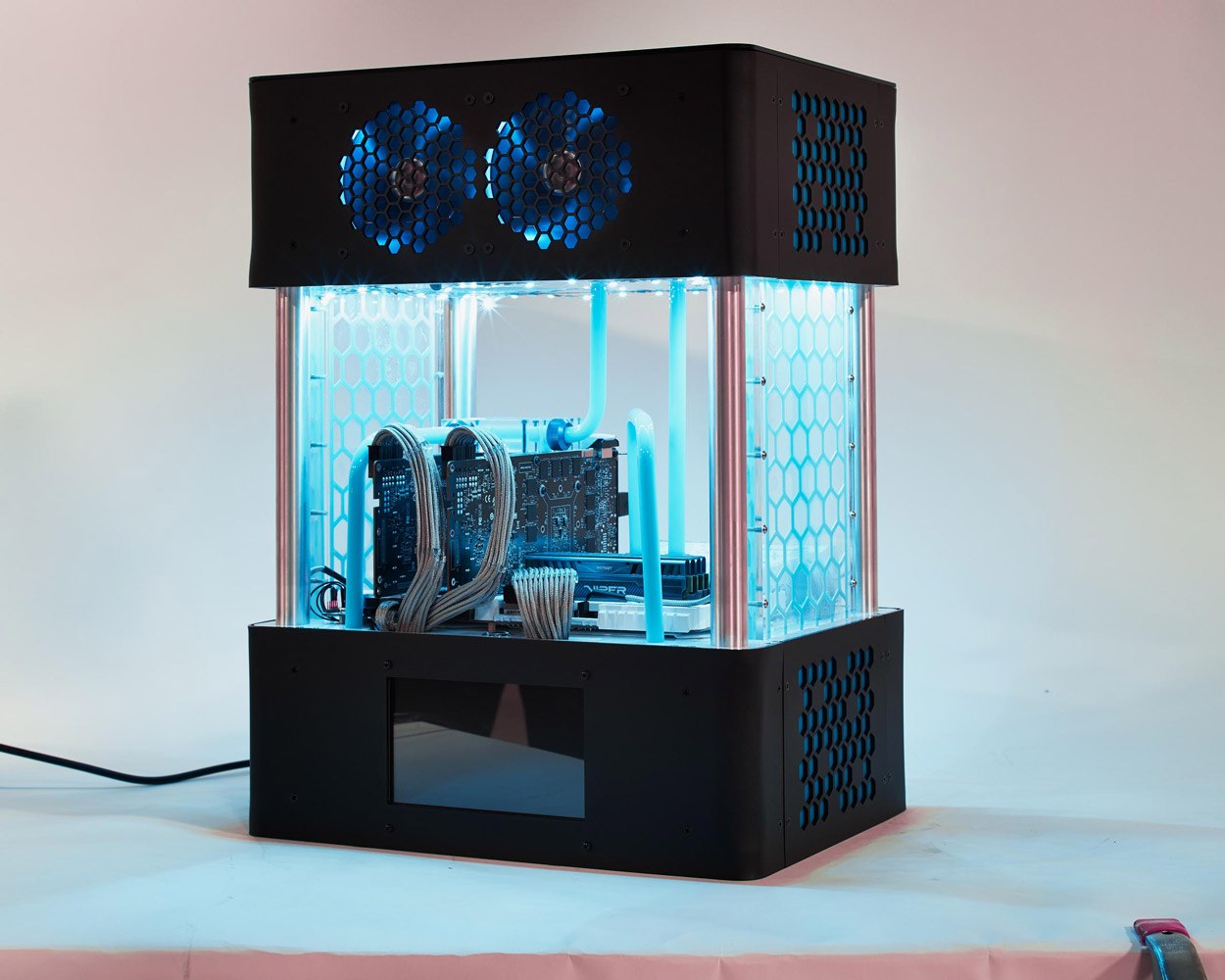 customized computer cases at a LAN party outside Philadelphia